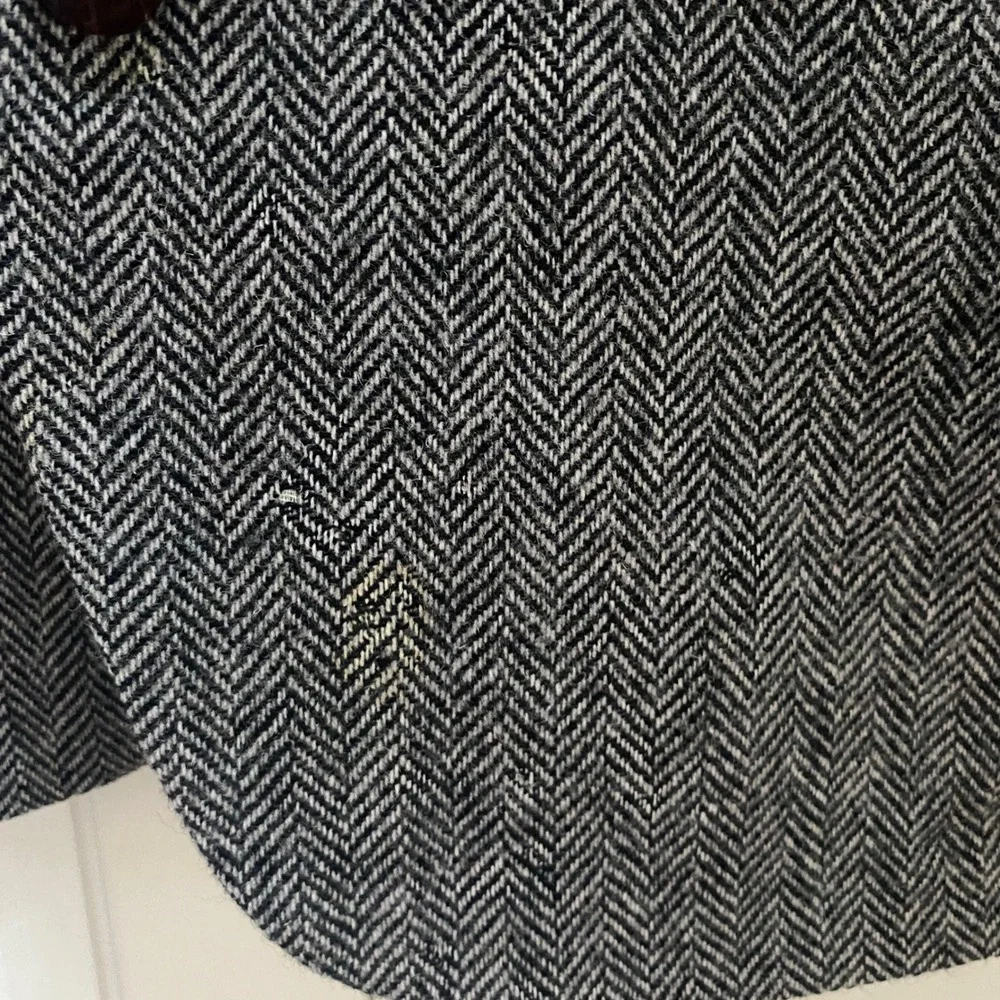 VTG Deansgate Herringbone Wool Blazer Men L/XL Made in USA Academia Classic READ